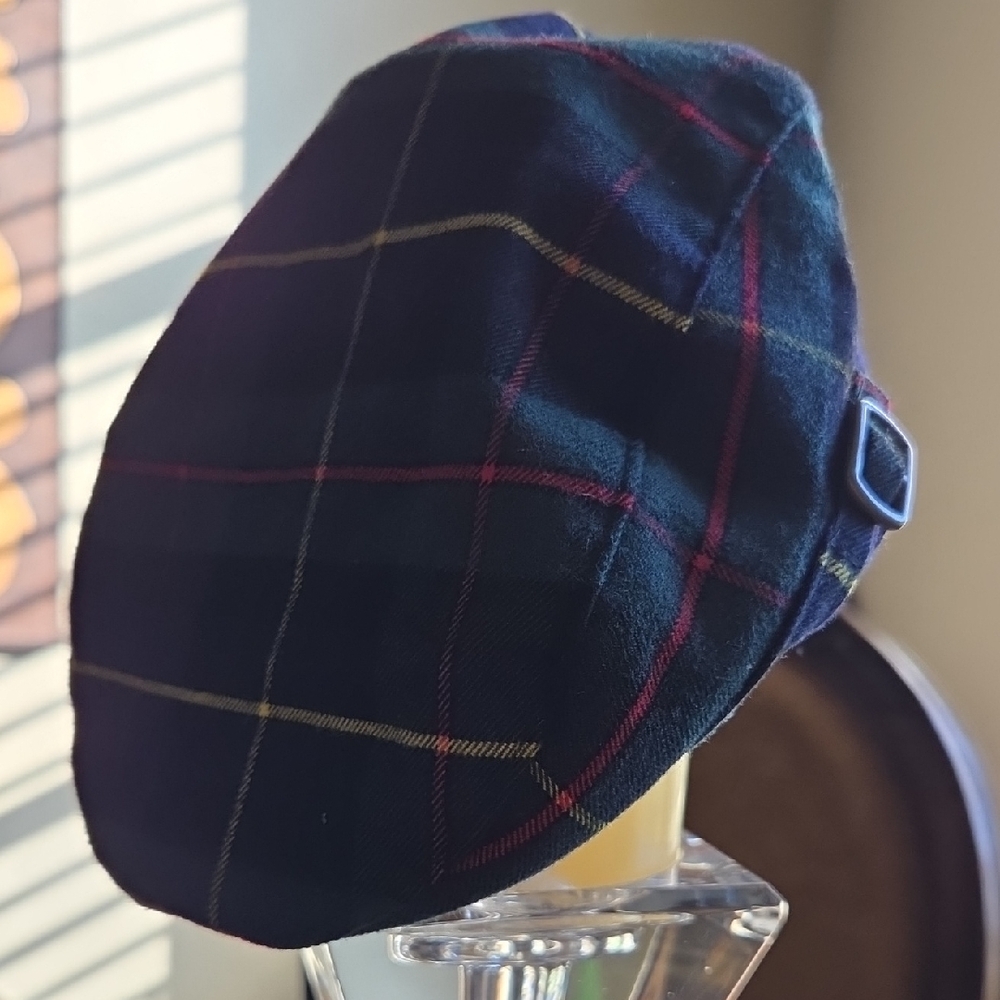 Janie and Jack Kids Plaid Newsboy Cap - Black, Blue Green, Red, Yellow